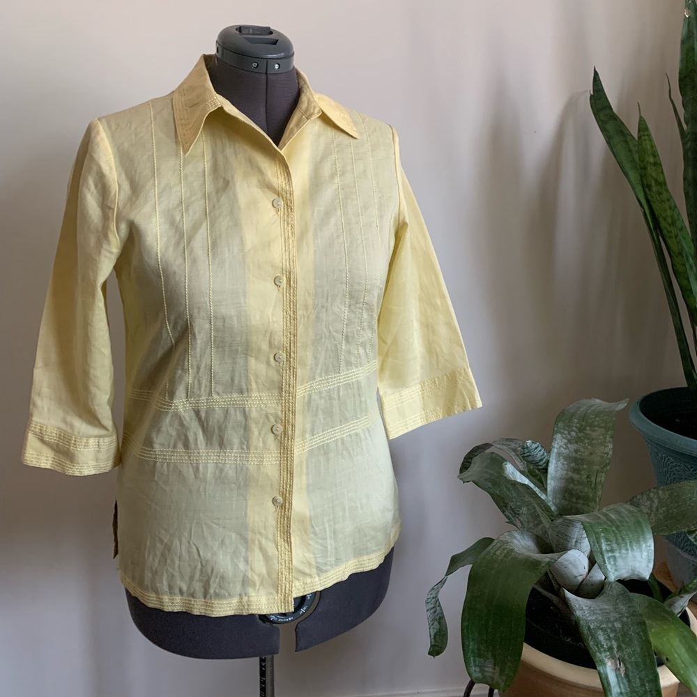 Reves Collection linen blouse size XL